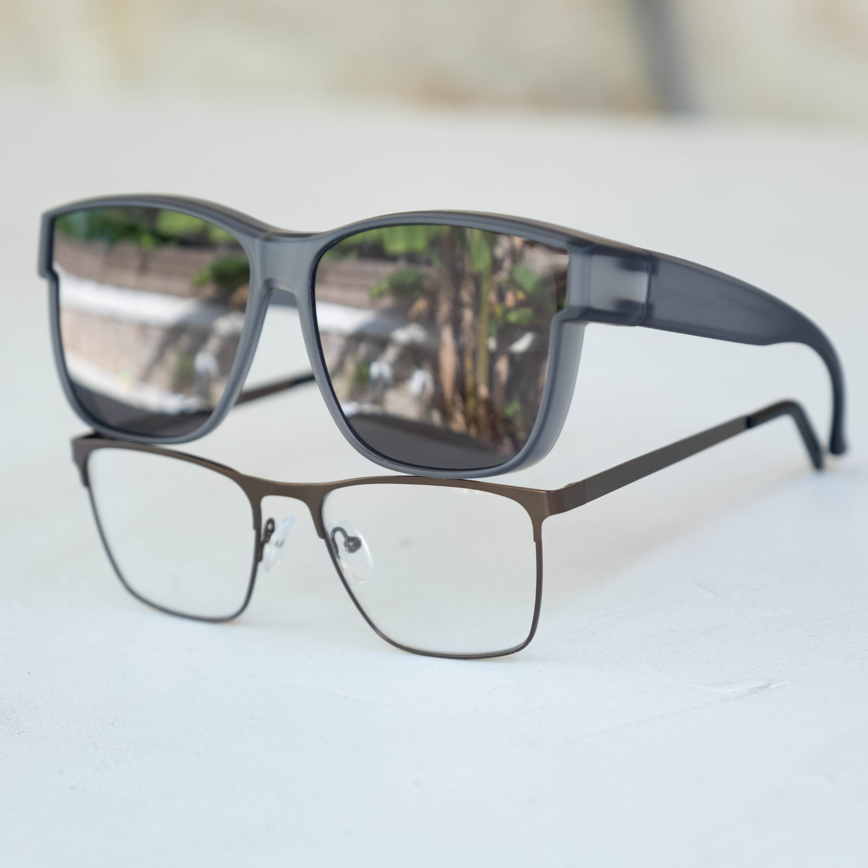 OptiShade® Herren – Polarisierte Überbrille für Brillenträger