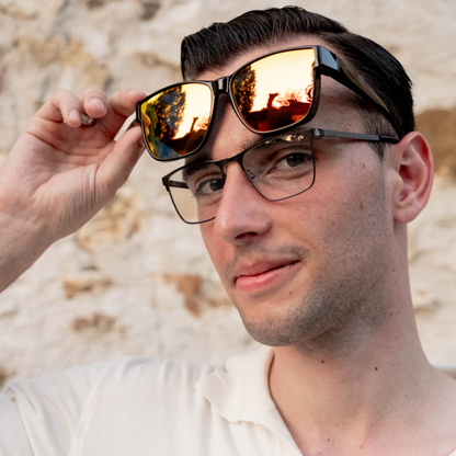 OptiShade® Herren – Polarisierte Überbrille für Brillenträger